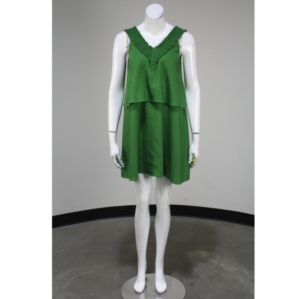 Sunday in Brooklyn green V-neck dress